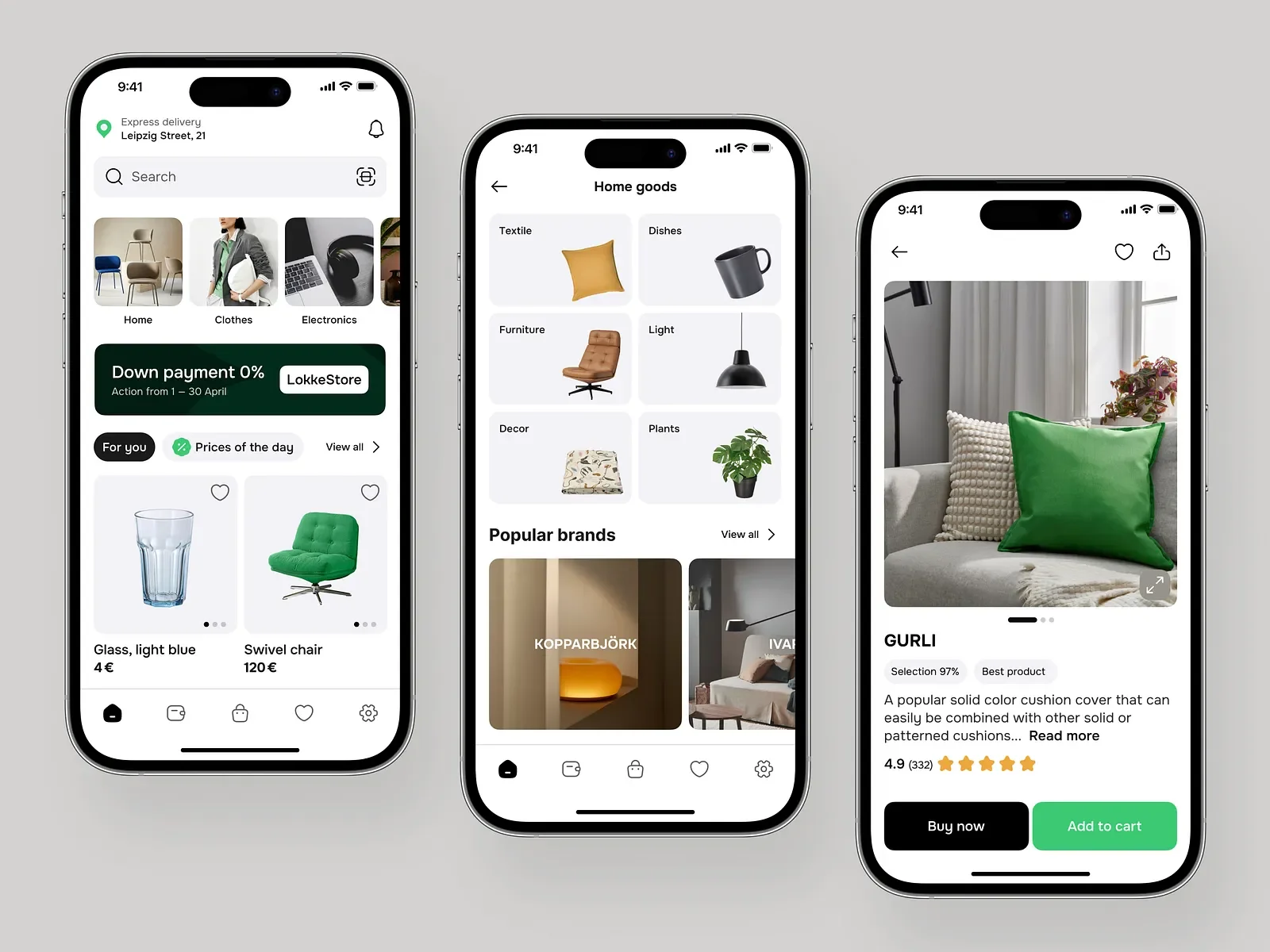 Mobile marketplace app preview